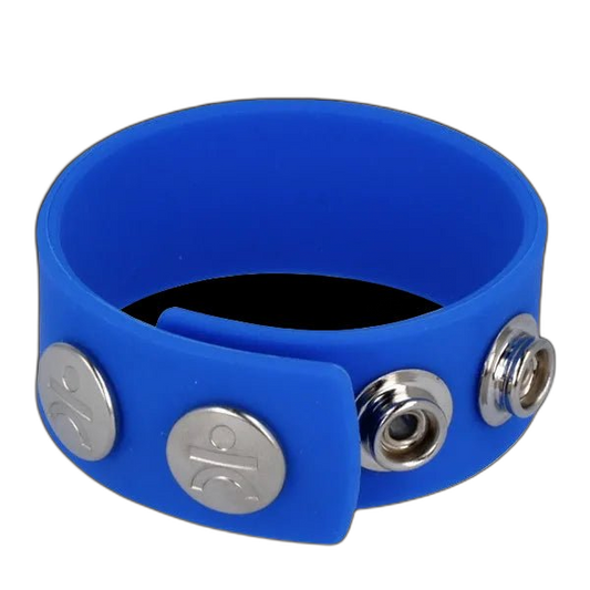 Titus Silicone Wide Cock & Ball Strap Blue