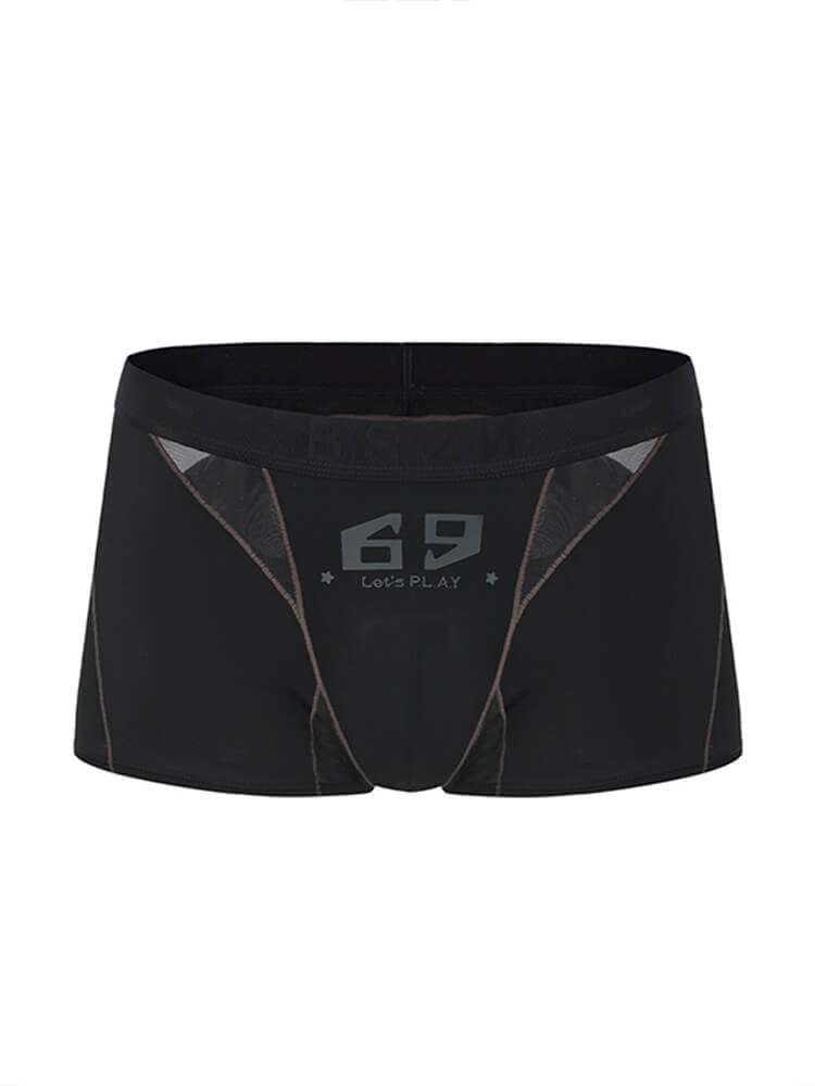 Men's Sexy Quick-Dry Number-Print Boxer Briefs