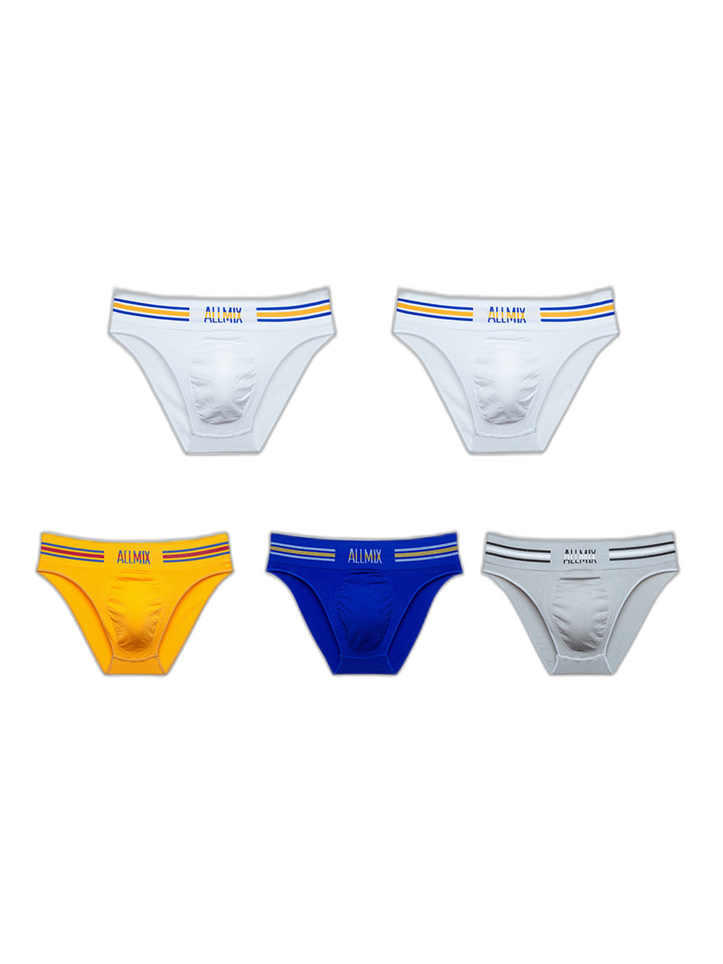 5 Pack ALLMIX Men's Seamless Bulge Pouch Briefs