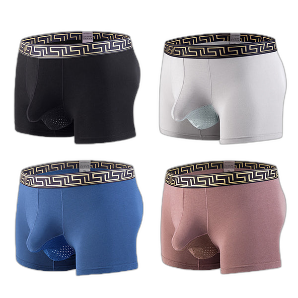 4 Pack Separate Ball Pouch Breathable Trunks