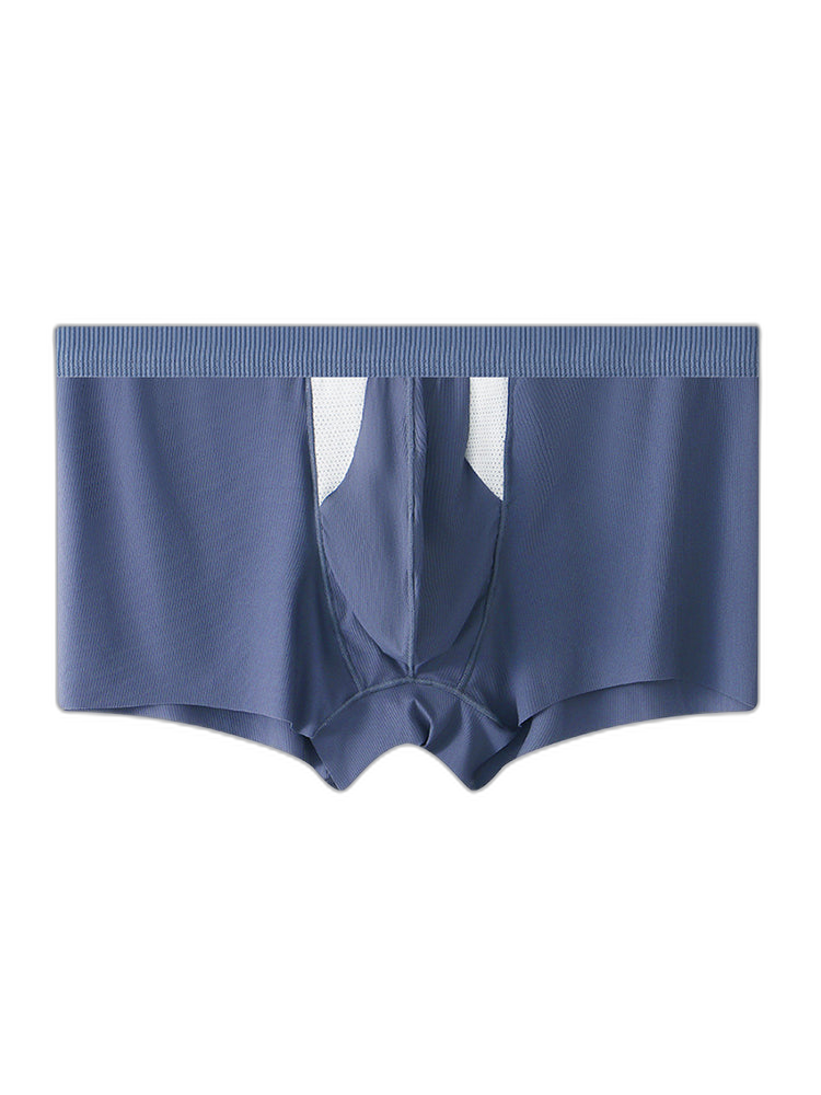 3 Pack Split-Support Men's Trunks- Breathable & Bulge-Enhancing