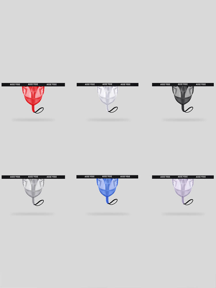 Men's Sexy Sheer Scrotal Support & Lifting Thong