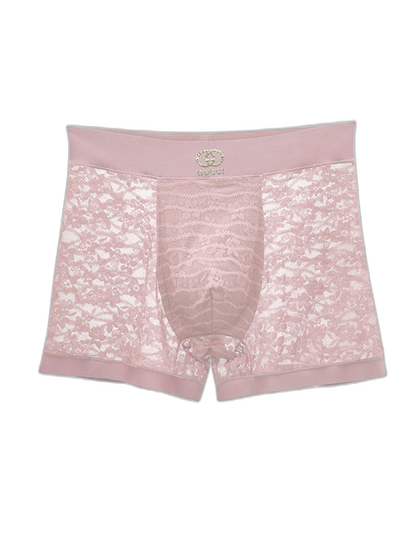 Men's Mid-Rise Sexy Seamless Lace Trunks