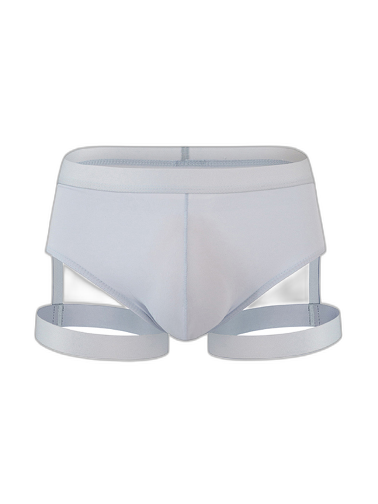 Men’s Sexy Solid Color Suspender Briefs