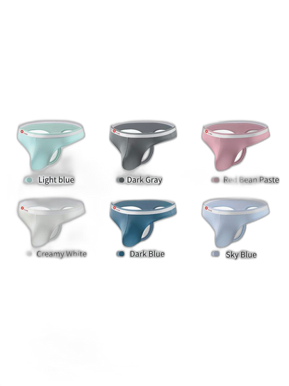 3 Pack Men's Ice Silk Sexy U-Shaped Pouch Kiss Thong
