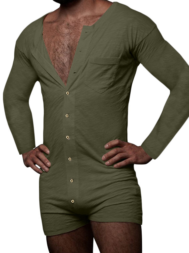 Men's One Piece Tight Romper