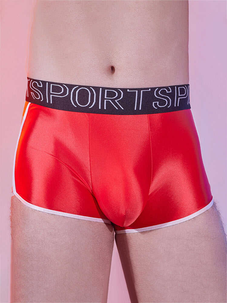 Men's Sexy Shiny Thin Breathable Boxer Briefs