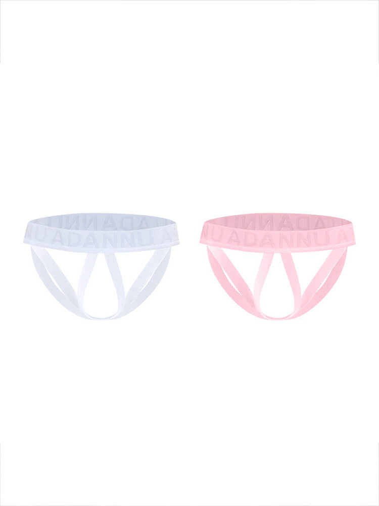 Men's Sexy Cut-Out High-Stretch Solid-Color Thong
