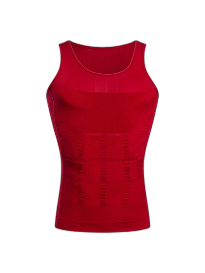 Mens Waist Body Shaper Vest T-Shirt Tank Tops
