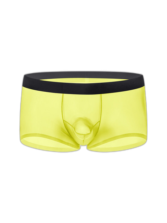 2 Pack Men's Ice Silk Separated Pouch Breathable Stretch Fit Trunks