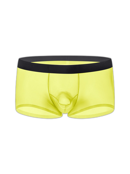 2 Pack Men's Ice Silk Separated Pouch Breathable Stretch Fit Trunks