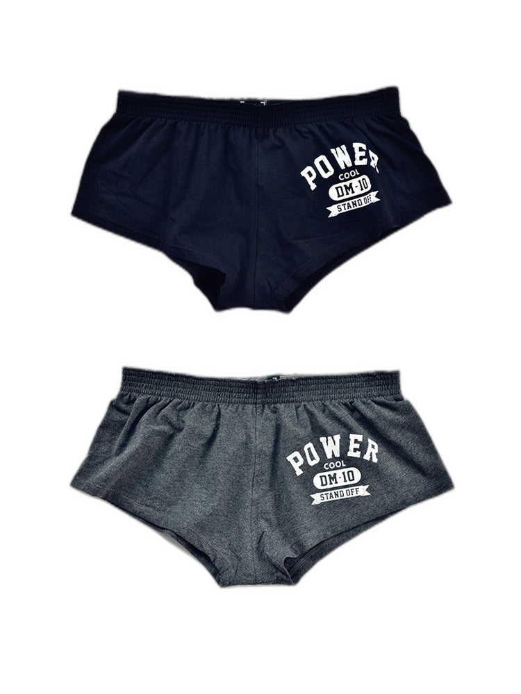 2-pack Men's DM Printed Lettering Low Waist Sexy Cotton Boxer Shorts
