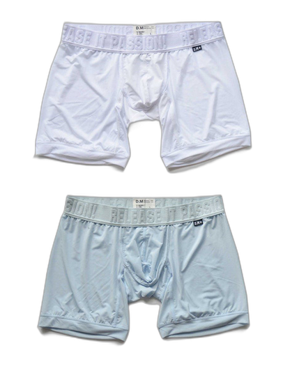 2 Pack Men's Trendy Breathable Ice Silk Boxer Briefs