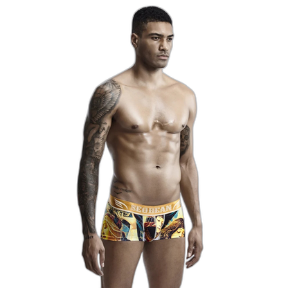 SEOBEAN Luxe Print Silk Low-Waist Boxers