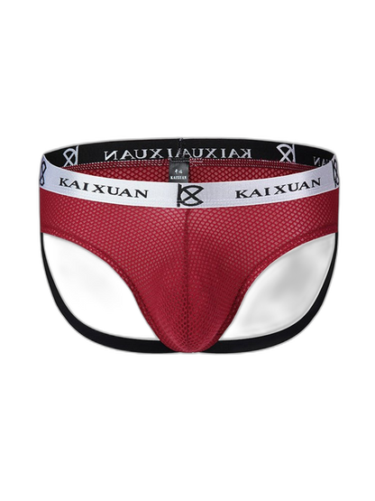 3 Pack Men's Mesh Thong with Stretch & Breathable 3D Support Pouch