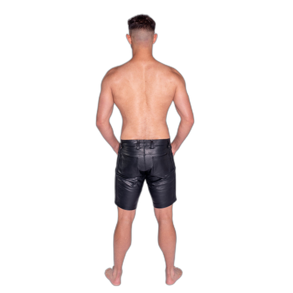 Prowler RED Leather Black Stripe Shorts Black