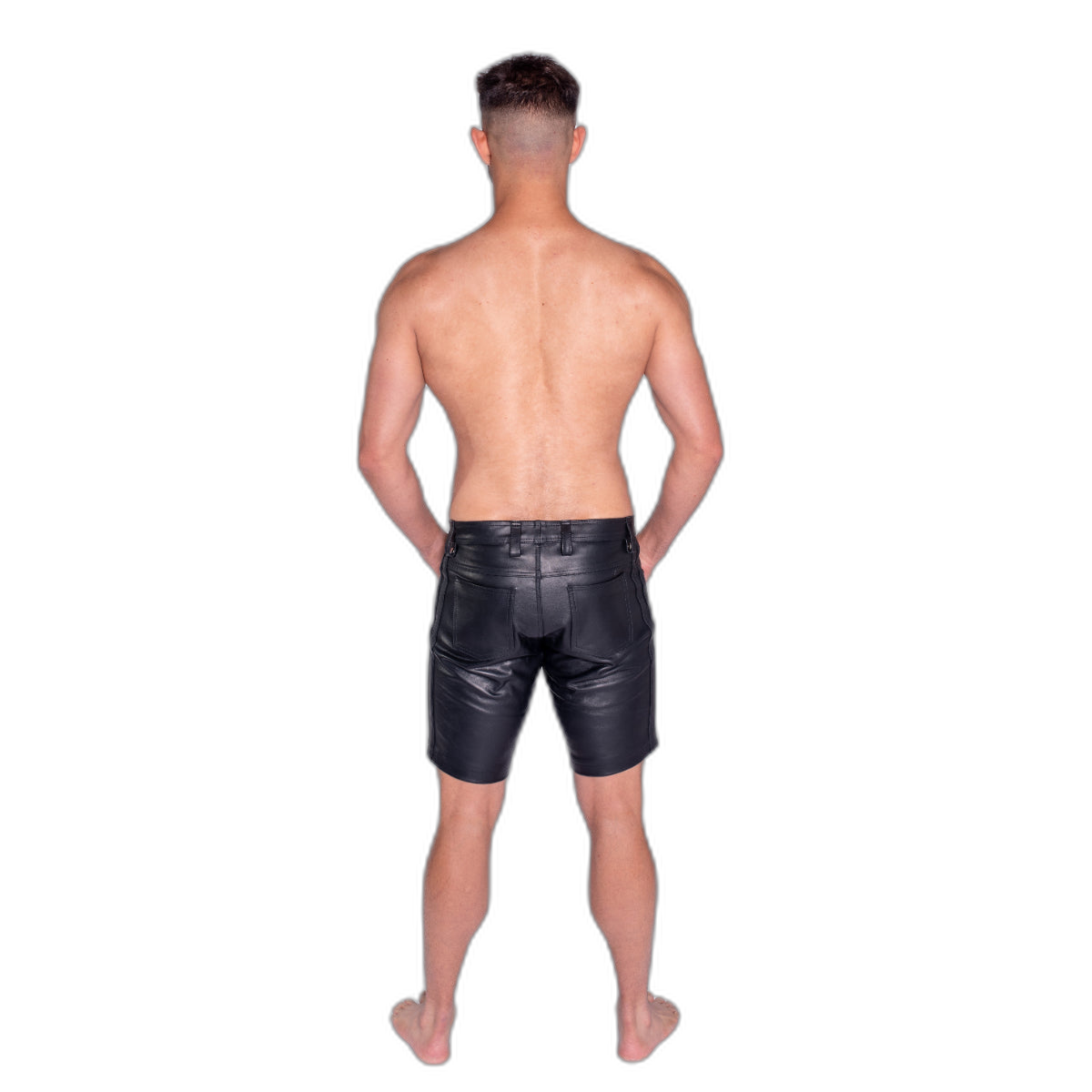 Prowler RED Leather Black Stripe Shorts Black