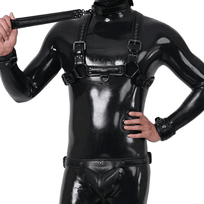 Furrjoi Harness, Cuff, Collar, Lead Underwear Bundle Black