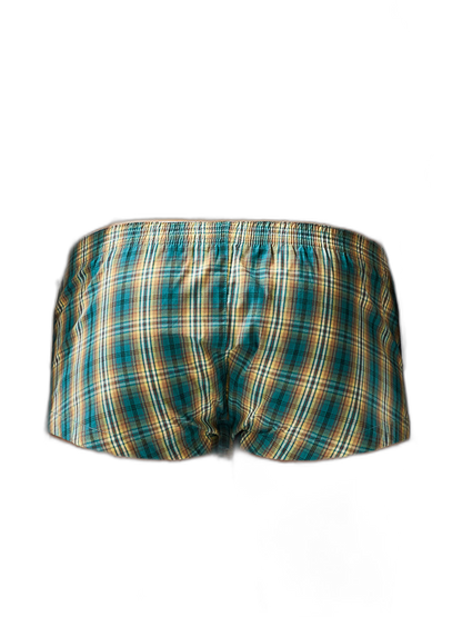 2 Pack Men's Anti-Odor Ultra-Soft Pure Cotton Plaid Design Boxer Shorts