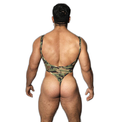 Camo Thong Bodysuit