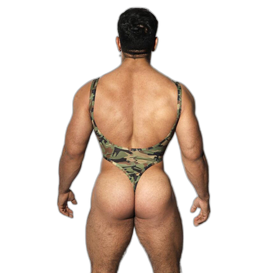 Camo Thong Bodysuit