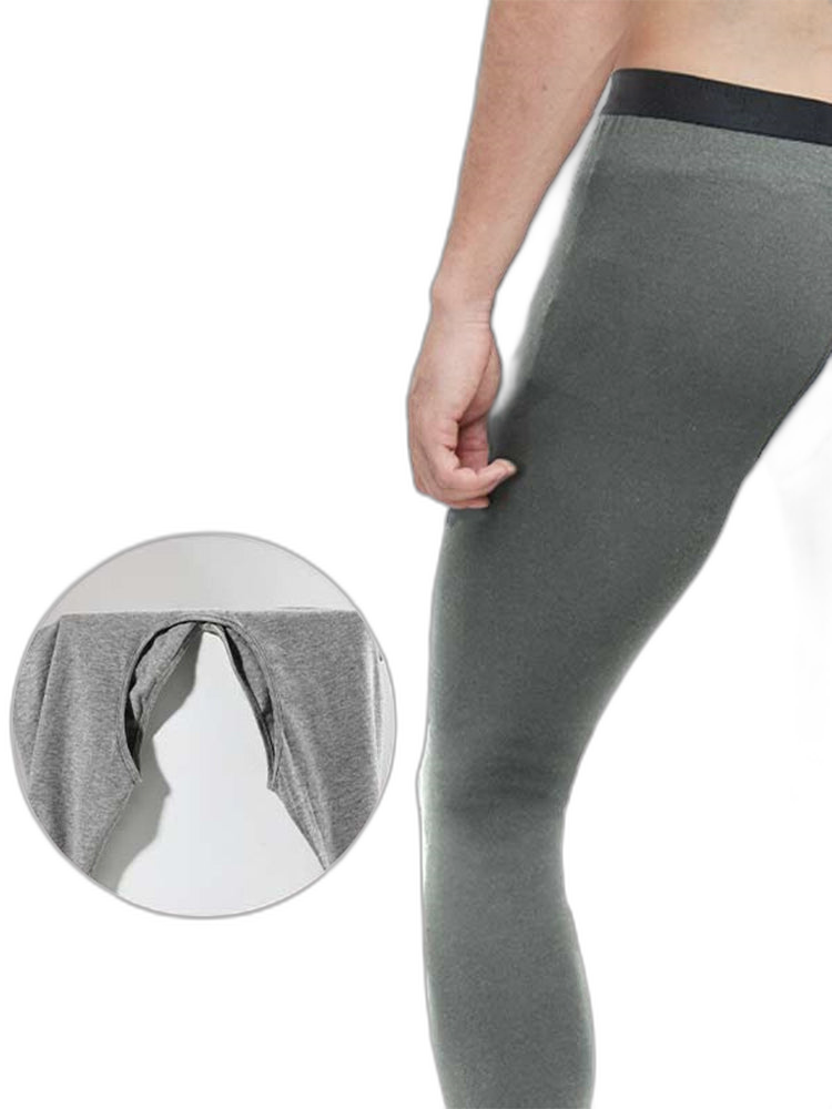 Men's Pure Cotton Open Crotch Breathable Warm Pants