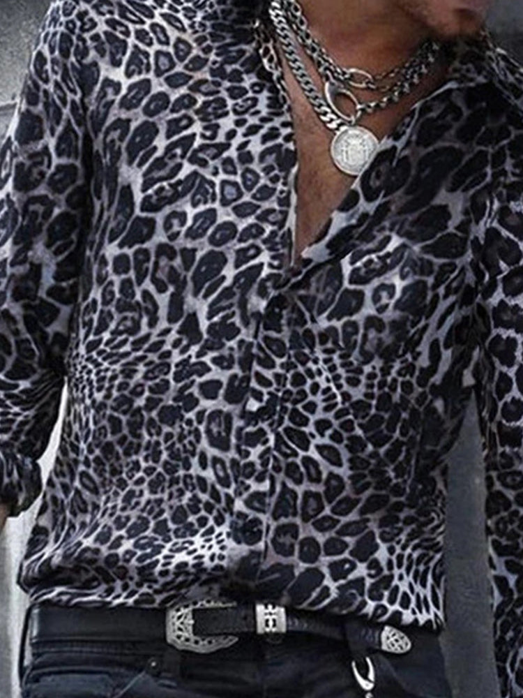 Men's Leopard Printed Shirt