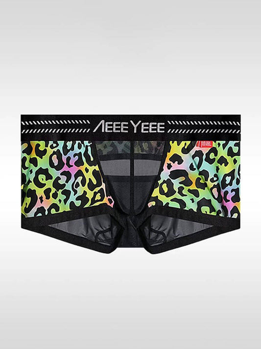 Men's Printed Ultra-Thin U-Pouch Cut-Out Trunks