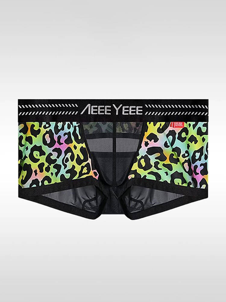 Men's Printed Ultra-Thin U-Pouch Cut-Out Trunks