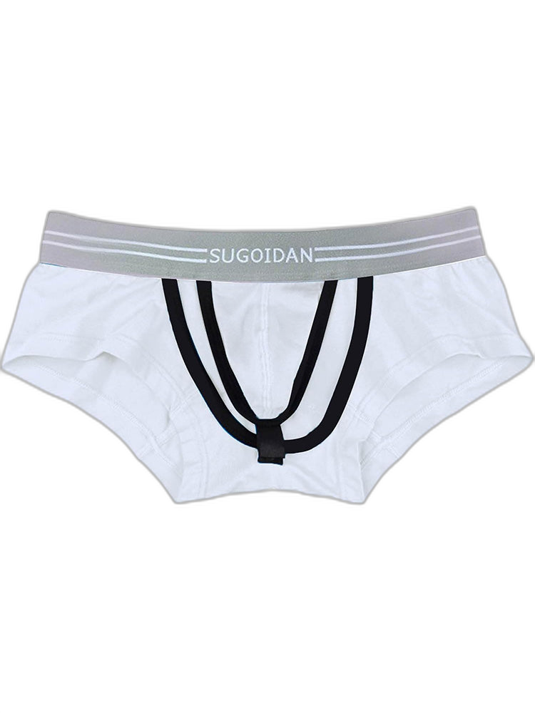 3 Pack Men’s Sexy Cutout Trunks with Lift-up Pouch