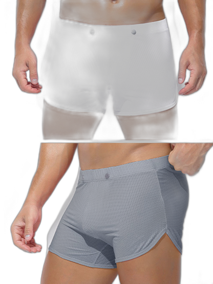 2 Pack Men's Breathable Mesh Boxer Briefs