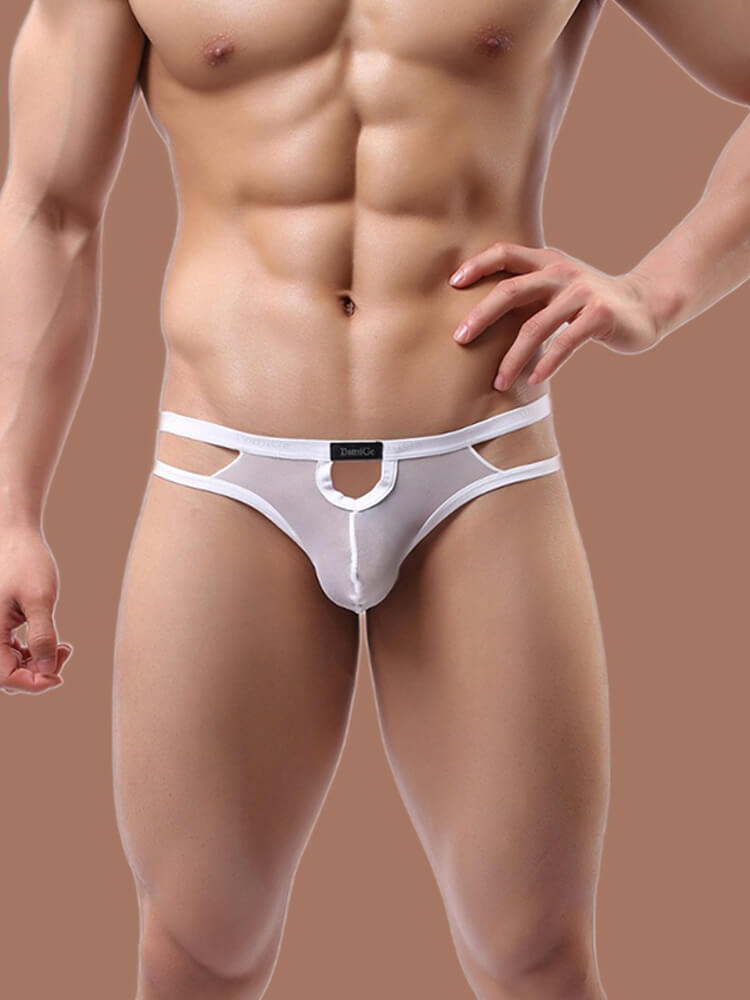 Men's Double Strap Cutout Low Rise Thong
