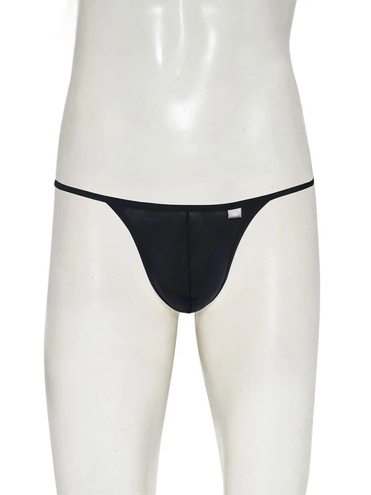 Men's Thin-Strapped Slightly Sheer Ice Silk Thong