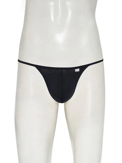 Men's Thin-Strapped Slightly Sheer Ice Silk Thong
