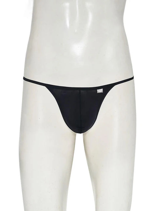 Men's Thin-Strapped Slightly Sheer Ice Silk Thong