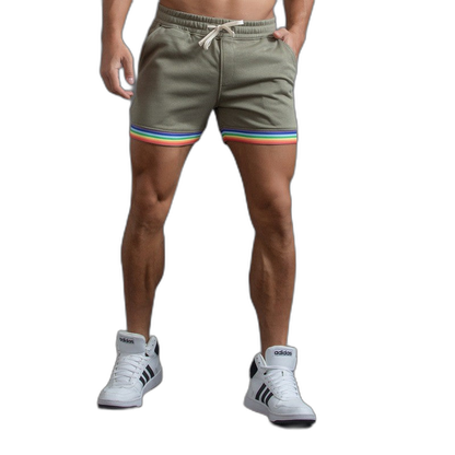 Striped Comfort Sweatpant Shorts