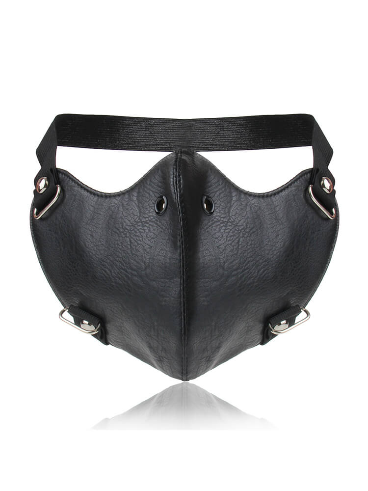 Punk Gothic Spiked Leather Half Face Mask