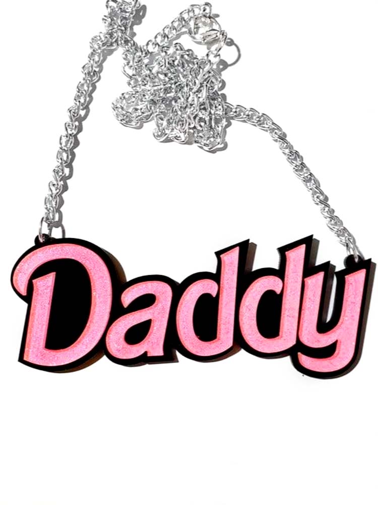 Daddy Acrylic Statement Chain Necklace