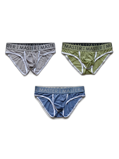 3 Pack Men's High-Elasticity Quick-Dry Pouch-Separated Briefs