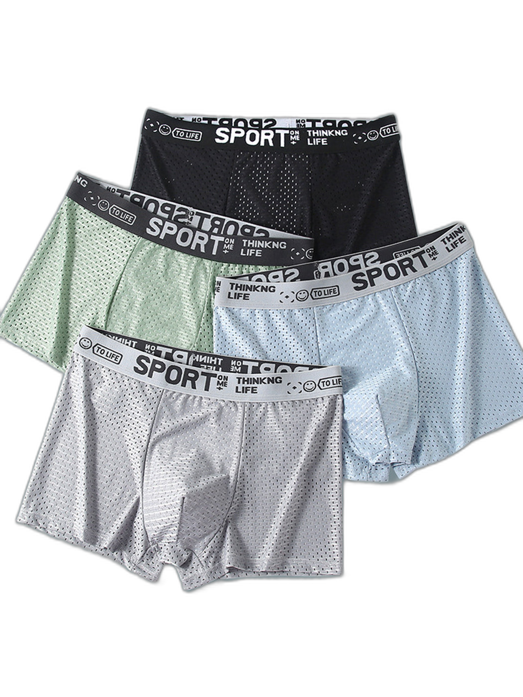 6 Pack Men’s Contour Pouch Mesh Trunks