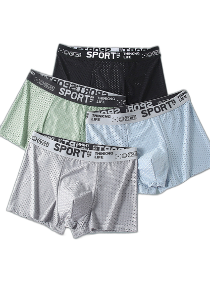 6 Pack Men’s Contour Pouch Mesh Trunks