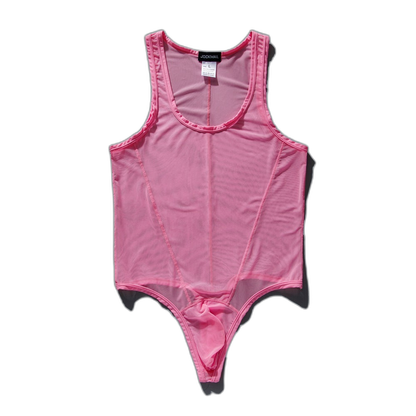 High-Cut Mesh Thong Bodysuit