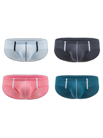 4 Pack Men’s Low-rise Breathable Mesh Briefs