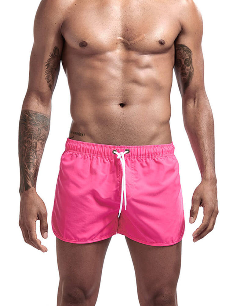 Men's Casual Athletic Drawstring Beach Shorts