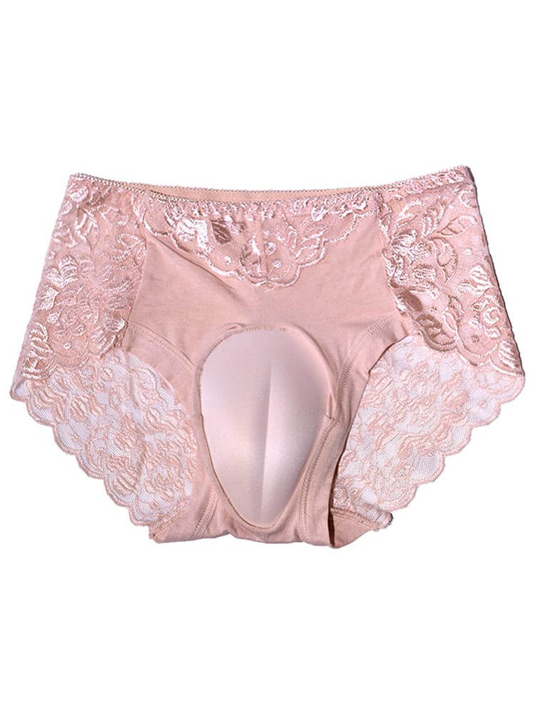 Sexy Crossdressing Lace Breathable Nylon Briefs