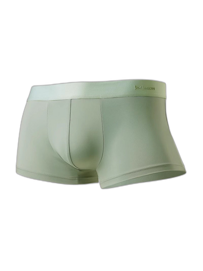 3 Pack Men's Ultra-thin Ice Silk Seamless Solid Trunks