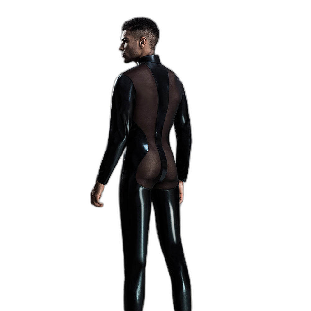 Men's Sheer Mesh Bodysuit