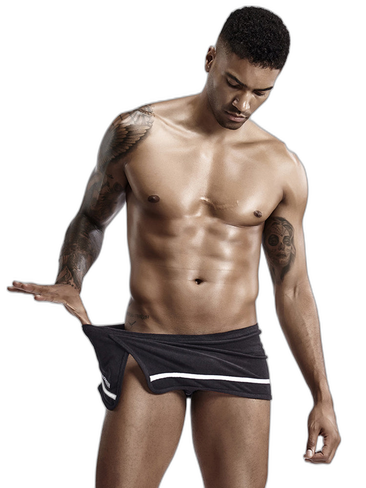 Men's Stylish Homewear Cotton Toweling Side Slit Shorts