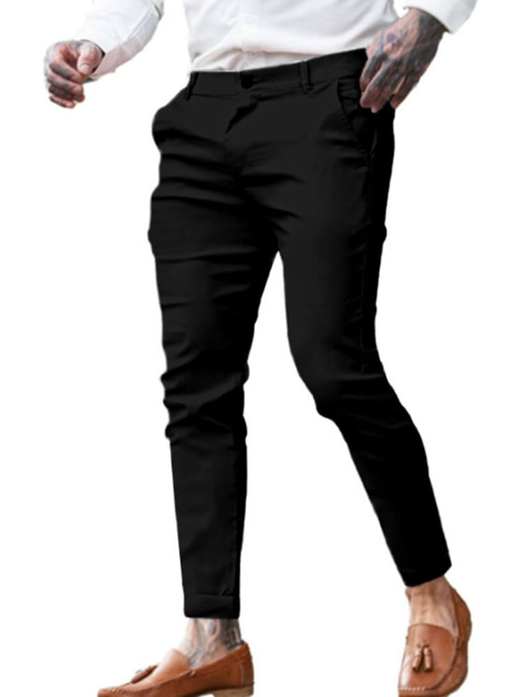 Men's Solid Color Slim Fit Street Fashion Pants