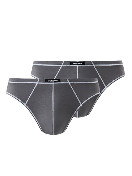 Men's Low-Rise Ice Silk Stitching Briefs